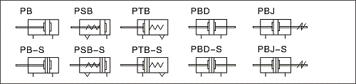 PB Series Cylinder Symbol 