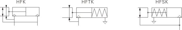 HFK Series Air gripper(Parallel style with guide track--Roller bearing) Symbol 