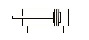 HLF Series Slide table cylinder(Roller type) Symbol