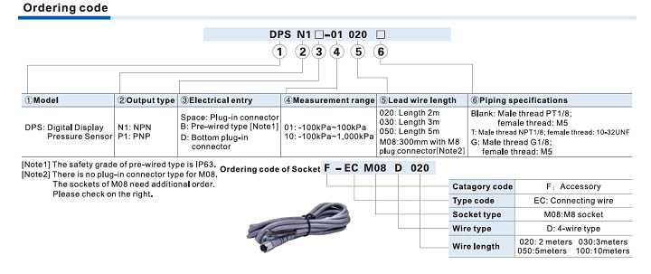 DPS Series digital display pressure sensor